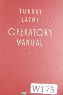 Warner & Swasey-Warner & Swasey Turret Lathe Operator Manual Year (1940)-Information-Reference-01
